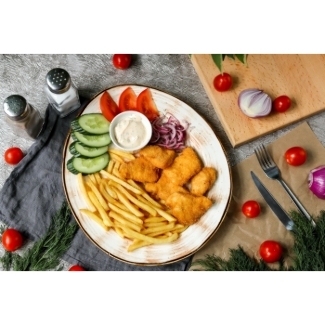 Комплексный обед с куриными наггетсами